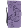 thumbnail image 2 of iPhone 6 Plus/ 6S Plus Wallet case, Allytech Pretty Retro Embossed Butterfly Flower Design PU Leather Book Style Wallet Flip Case Cover for Apple iPhone 6 Plus and iPhone 6S Plus, Purple, 2 of 10