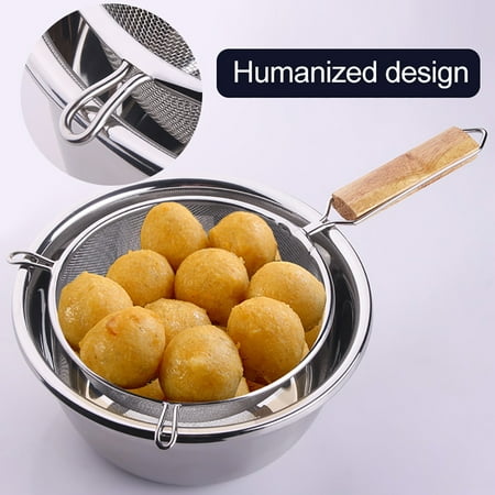 

Fairnull Filter Multi-function Sturdy Stainless Steel Kitchen Oil Durable Strainer for Home