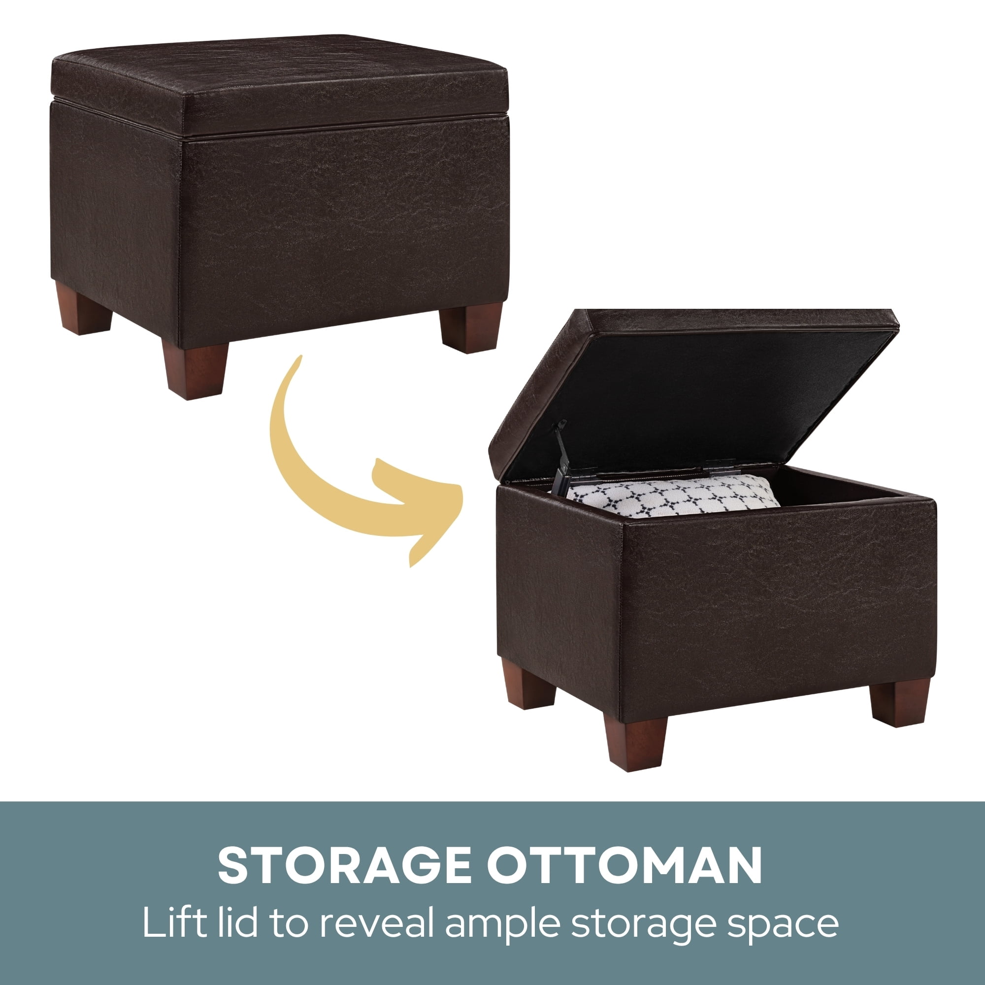 Convenience Concepts Designs4Comfort Madison Storage Ottoman