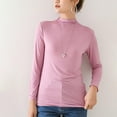 thumbnail image 5 of Long Sleeve Shirts For Women Casual Solid Fitted Turtleneck Sweater Top Womens Long Sleeve Tops, 5 of 7
