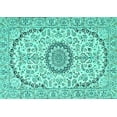 thumbnail image 1 of Ahgly Company Indoor Rectangle Medallion Turquoise Blue Traditional Area Rugs, 2' x 3', 1 of 4