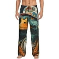 thumbnail image 2 of Lsque Hip-Hop Duck Print Men's Pajama Pants, Lounge Pant - Comfortable Home Wear,Elastic Waistband, Stylish Design-Large, 2 of 9