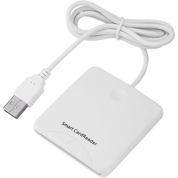 Yeashow Square Card Reader USB Portable Smart Chip Reader for PC Smart Cards, Single Piece