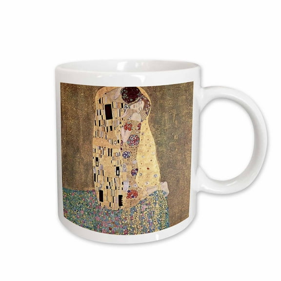 3drose, Famous Klimt Painting the Kiss, 15oz Mug