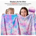 thumbnail image 2 of Elegear Rainbow Throw Girls Blanket, Unique Tie-dye Flannel Blanket Super Soft Cute Decorative Floor Sofa Couch Throw Warm Cozy Fuzzy Blanket for Adults Kid's Gift, 2 of 6