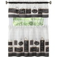 thumbnail image 3 of Woven Trends Modern Farmhouse 3-Piece Window Curtains, Two Tier Panels & Valance, Elegant Textured Soft Curtain for Living, Dining Room, Bedroom, Kitchen (58 x 24 in., Black), 3 of 5