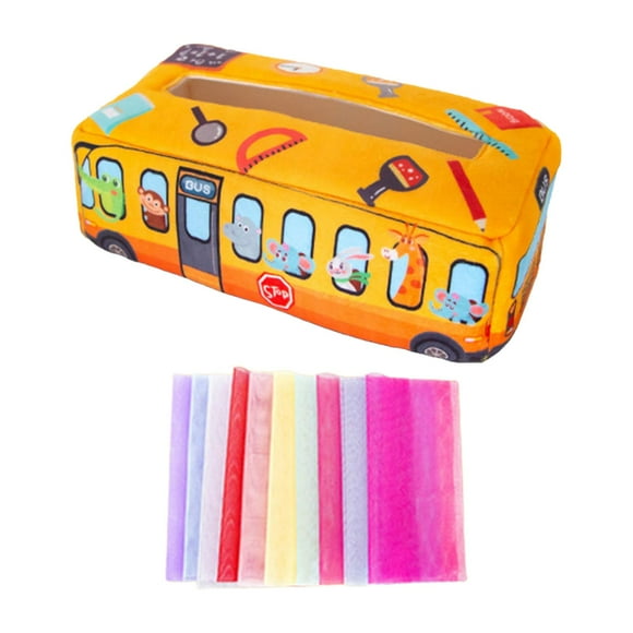 Caja de pañuelos Juguete para bebé Juguete sensorial Malabares Baile Bufanda Pañuelos arrugados Juguete para tirar Estilo A