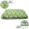 thumbnail image 3 of Floral Pet Bed, Lemons Leaves and Blooming Flowers in Cartoon Style Summer Garden Art, Resistant Pad for Dogs and Cats Cushion with Removable Cover, 24" x 39", Seafoam Green and Yellow, by Ambesonne, 3 of 4