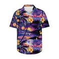 thumbnail image 4 of ZRGHAOYLQ Mens Hawaiian Bowling Shirts Fashion Tropical Palm Tree Print Shirts Short Sleeve Button Down Lapel Shirt Summer Casual Beach Holiday Shirts, 4 of 5