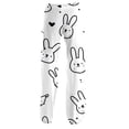 thumbnail image 3 of Fgvctg Womens Easter Pajamas Trendy Sleepwear Wide Leg Pajama Rabbit Print High Waisted Pj Pants Lightweight Fall Easter Eggs Spring Drawstring Lounge Pants with Pockets White L, 3 of 5