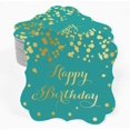 thumbnail image 2 of Inkdotpot Real Gold Foil Happy Birthday Tags Favor Bracket Shape Hang Pack Of 50 Paper Tags, 2 of 7