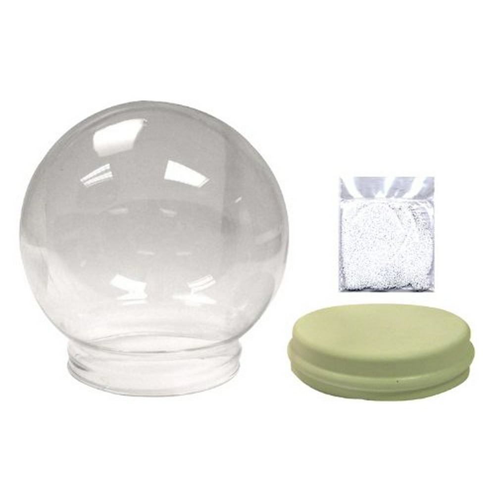 National Artcraft Clear Glass Water Globe With Rubber Seal and Snow