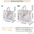 thumbnail image 2 of FORMRS Womens Corduroy Tote Bag Crossbody Shoulder Purse Handbag with Detachable Strap, Purple Wildflowers, 2 of 7
