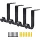 thumbnail image 1 of 4 Pack Ceiling Curtain Rod Bracket Single Curtain Rod Holders for 1 Inch Drapery Rod Heavy Duty Curtain Rod Brackets for Living Room Bedroom Black, 1 of 4