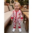 thumbnail image 3 of RUINIXCW Baby Christmas Romper Front Zip Up Striped Crew Neck Long Sleeve Jumpsuit, 3 of 8