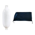 thumbnail image 4 of Quzzie Boat Fender Ball Inflatable Boat Fender Dock Parts Marine Buoy PVC Ribbed Enhanced Protection Impact Absorption Easy Installation Suitable for Ports Large Docks Yachts Container 40cmx11cm, 4 of 8