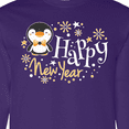 thumbnail image 4 of Inktastic Happy New Year with Cute Penguin Long Sleeve T-Shirt, 4 of 5