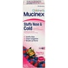 Mucinex Children's Stuffy Nose & Cold Relief Liquid, Mixed Berry Flavor 4 oz (Pack of 2)