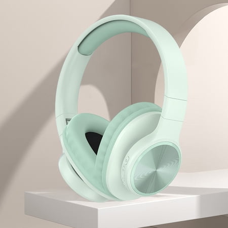 Noise Cancelling Headphones Hwkond Bluetooth Headset With Microphone Wireless Headset With Mic Bluetooth 5.3 Headset 10 Hrs Working Time Noise Cancelling Bluetooth Headset Green
