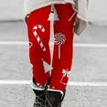 thumbnail image 3 of SNOWSONG Christmas Leggings for Women, Plus Size Leggings Women's Fashion Comfortable Slim Fit Print Casual Pants Leggings Yoga Pants, Womens Leggings, Tummy Control Leggings Red M, 3 of 5