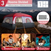 Ktaxon Camping Large Tent 14 Person Family Cabin Tents,2 Rooms,Straight Wall with Carry Bag