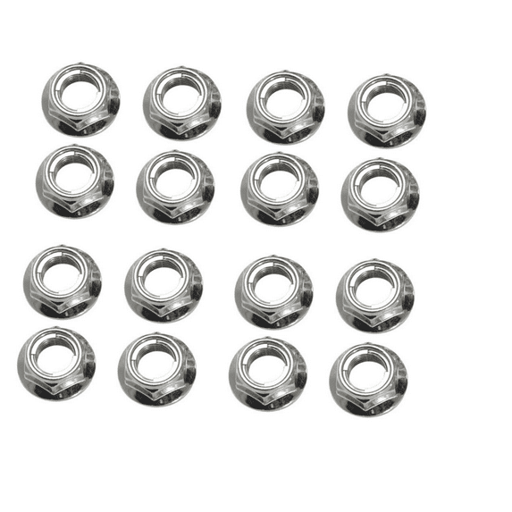 Flange Locking Lug Nut 10mm x 1.25mm Thread Pitch (16 pack) for Honda FL 400 PILOT 1989-1991