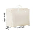 thumbnail image 2 of Quilt Storage Organizer Large Organizer Bag Clothes Quilt Packing Bag Clothes Moving Duffel Bag Beige Model Large, 2 of 2