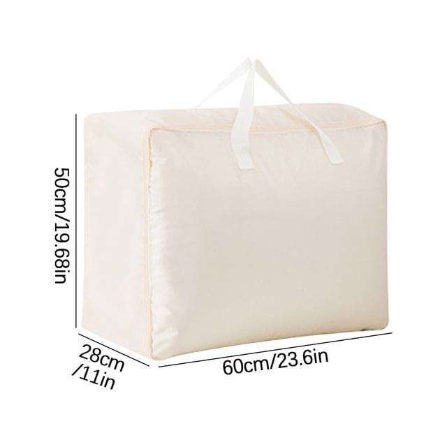 Bolsa organizadora grande para edredones, ropa de cama, bolsa de mudanza resistente con doble cremallera, reforzada, contenedor plegable para mantas para armario, dormitorio y organización del hogar.