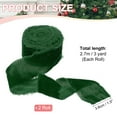 thumbnail image 2 of Uxcell Velvet Ribbon, Crinkled Handmade Frayed Edge Vintage Ribbon for Gift Wrapping Christmas Tree Ornament Green 1.5"x3 Yard, 2 of 3