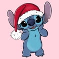 thumbnail image 2 of Junior's Lilo & Stitch Santa Surprise Graphic Tee Light Pink Small, 2 of 3
