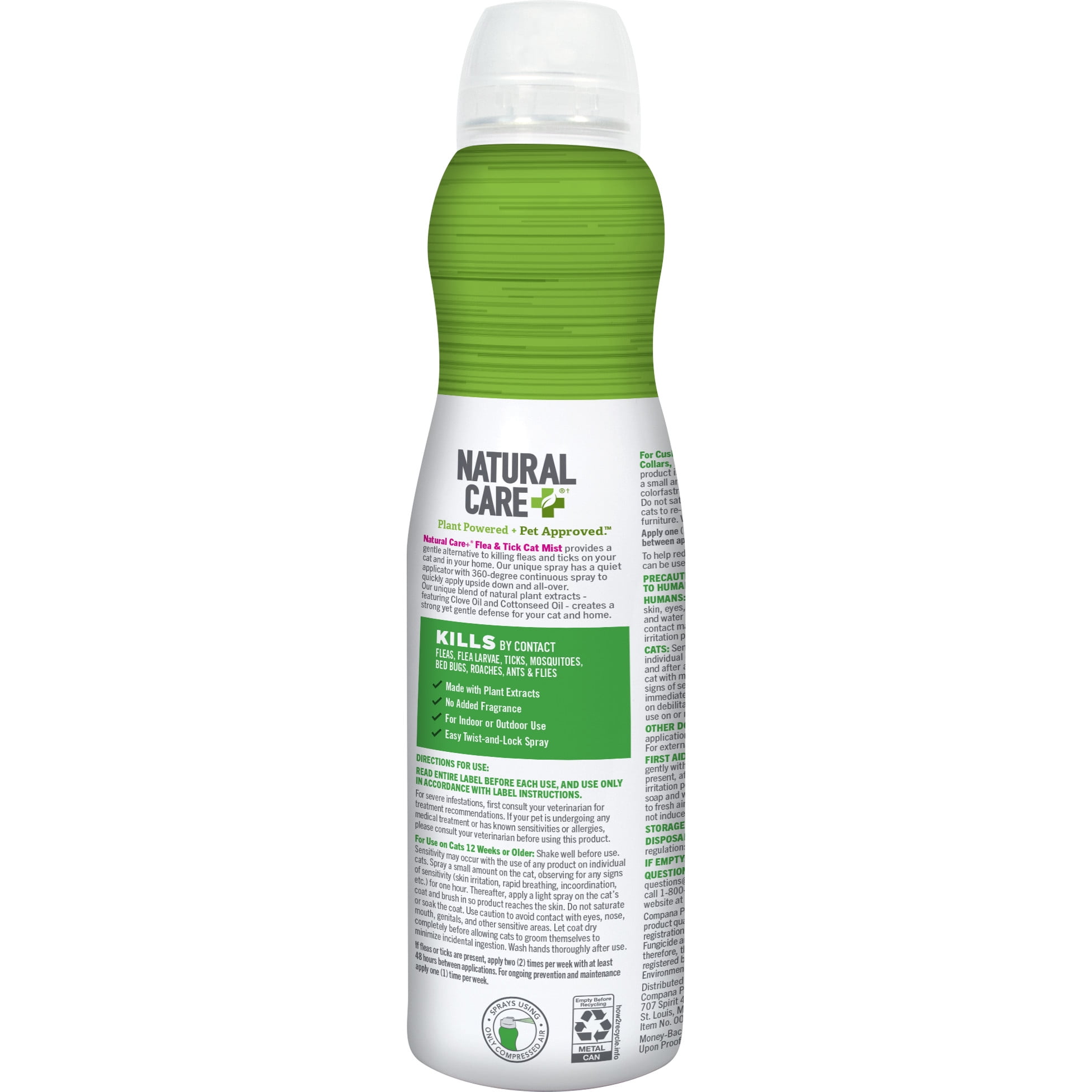 Natural Care Flea Tick Spray for Cats 6oz. Walmart