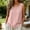 Light Pink, variant on Womens Tank Top Crewneck Sleeveless Top for Women Solid Color Linen Top for Women Summer Top Plain Casual Lightweight Basic Shirt Daily Wear Loungewear Light Pink XXL