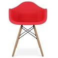 thumbnail image 2 of Aron Living Pyramid 17.5" Plastic and Beech Wood Armchair in Red, 2 of 4