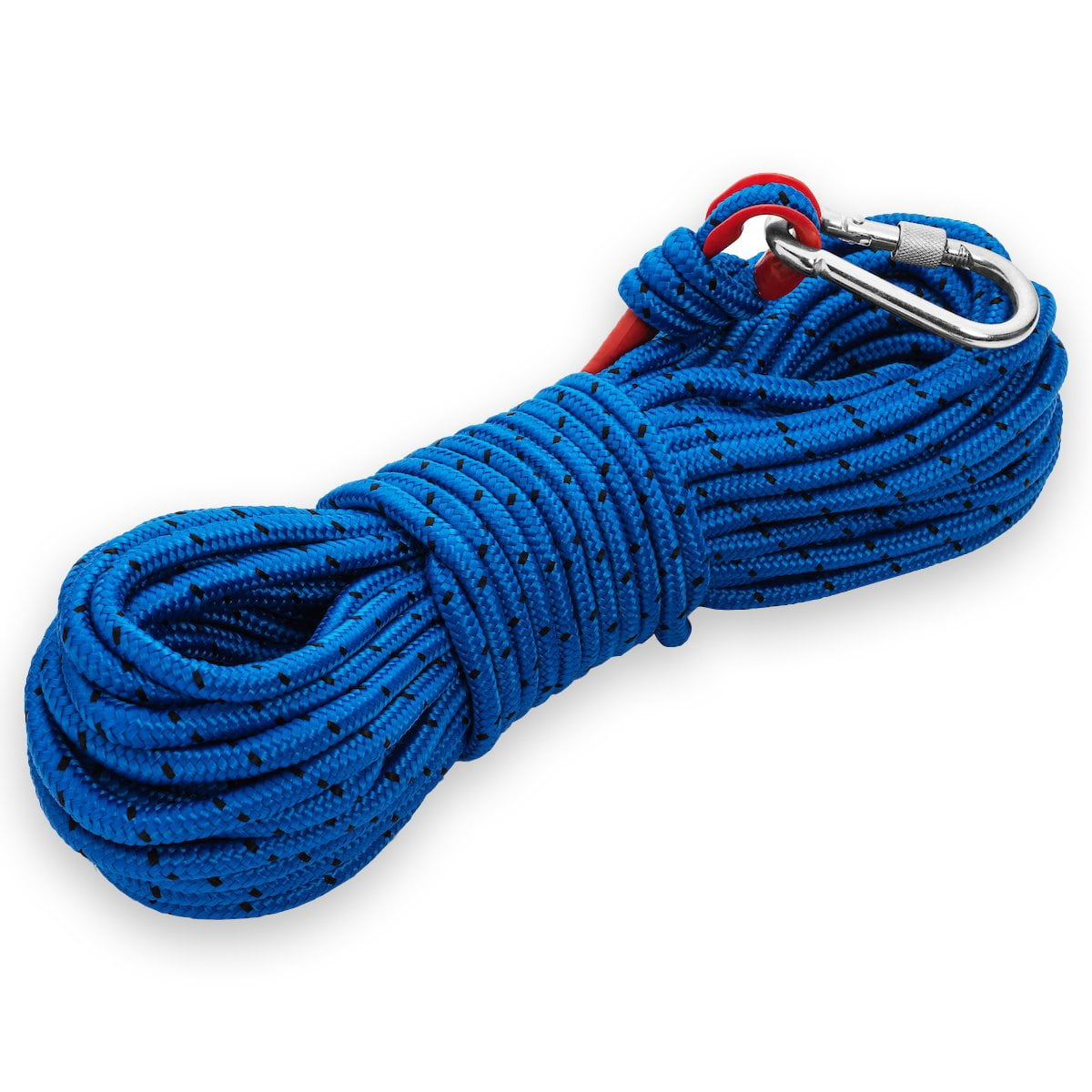 Loreso Magnet Fishing Kit with Rope - 660 lbs Pulling Force Single Sided Neodymium Salvage Magnet for Magnet Fishing + 65 FT Magnet Fishing Rope + Carabiner, Super Strong Treasure Hunting Magnet