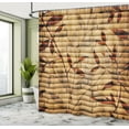 thumbnail image 5 of Ambesonne Beige Shower Curtain, Grunge Leaves Bohemian Motif, 69"Wx70"L, Brown Tan and Beige, 5 of 5
