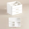 thumbnail image 4 of Organizador de maquillaje HBlife con 2 cajones para tocador, color blanco, 4 of 7