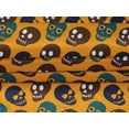 thumbnail image 4 of oneOone Velvet Mustard Yellow Fabric Skull Craft Projects Decor Fabric Printed By The Yard 58 Inch Wide, 4 of 5