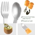 thumbnail image 4 of Short handle stainless steel tableware-Children's silicone auxiliary food spork, 4 of 5