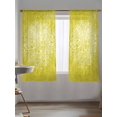 thumbnail image 5 of Sheer Curtains 63 Inch Length, Boho Flowers Semi Sheer Curtains Light Filtering Window Treatment, Yellow Floral Vintage Bohemian Watercolor Privacy Voile Drapes for Living Room Bedroom 52x63 Inch, 5 of 7