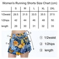 thumbnail image 3 of Womens High Waisted Flower Butterfly Running Shorts 2 in 1 Athletic Shorts Gym Workout Shorts with Pocket M, 3 of 7
