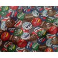 thumbnail image 5 of oneOone Soie Tabby Brun Tissu Rétro Bouteille Soda Cap Robe Tissu Tissu Imprimé par la Cour 42 Pouces Large-Dq, 5 of 5