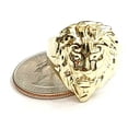 thumbnail image 5 of New 10k yellow gold lion head zodiac Leo men's Ring diamond cut jewelry Size 9.5, 5 of 12