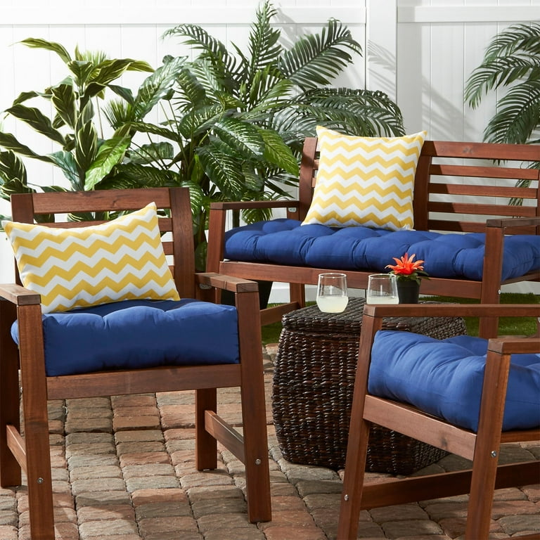 Greendale Home Fashions Marine Blue Outdoor Reversible Tufted