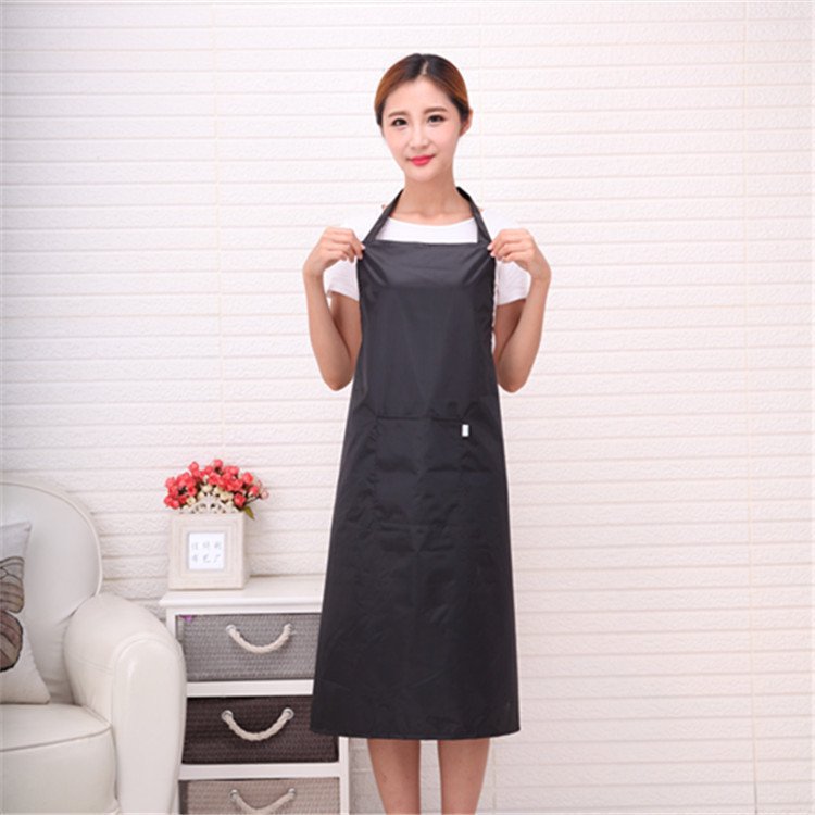 Generic 1 Pcs Waterproof Apron Woman's Solid Color Cooking Men