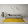 thumbnail image 3 of Ahgly Company Indoor Square Oriental Yellow Traditional Area Rugs, 3' Square, 3 of 4