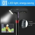 thumbnail image 2 of Elderly Adjustable L-ED Walking Cane MP3 Smart Safety Fall Alarm Walking Stick, 2 of 7