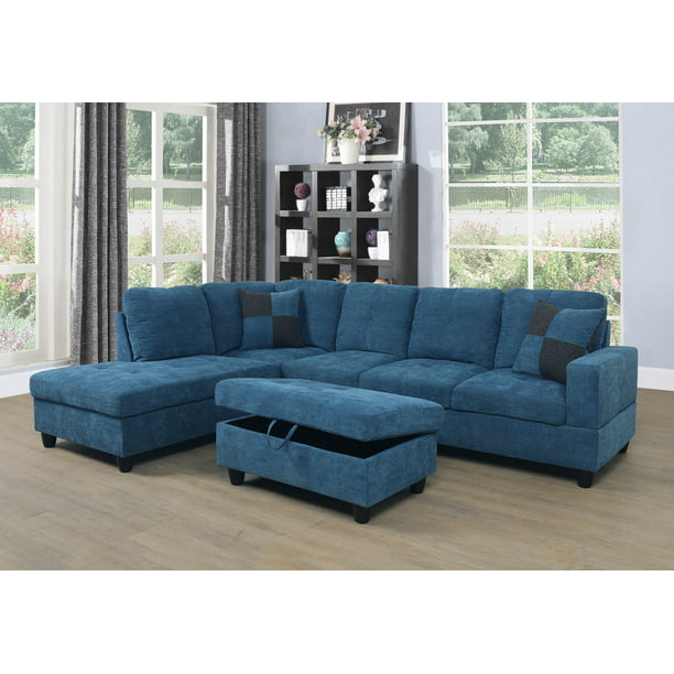 Ainehome Sectional Sofa Couch, Sleeper Sofa With Chaise And Ottoman
