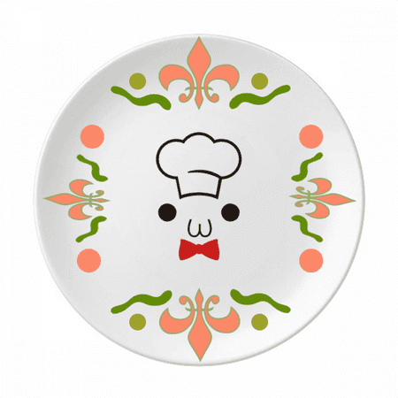 

Lovely Face I Am A Chef Expression Flower Ceramics Plate Tableware Dinner Dish
