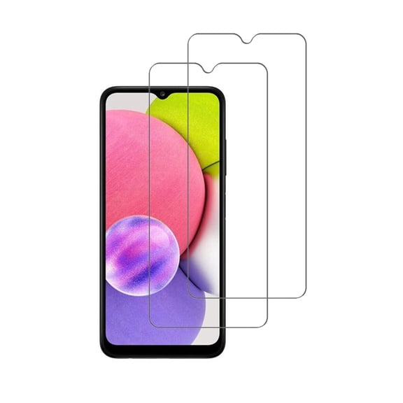 PAPAUTOP [2 Pcs] HD Clear Anti-Scratch Easy Installation Tempered Glass Screen Protector for Samsung Galaxy A03s