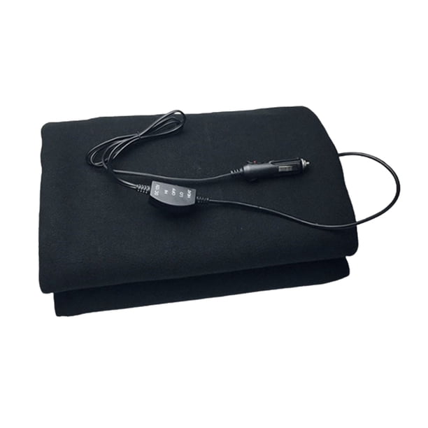 Ounissouiy Manta de calefacción eléctrica para coche, calentador de invierno cálido para clima frío, ropa de cama térmica de terciopelo de Color Suministros térmicos Negro Ounissouiy HA072529-03